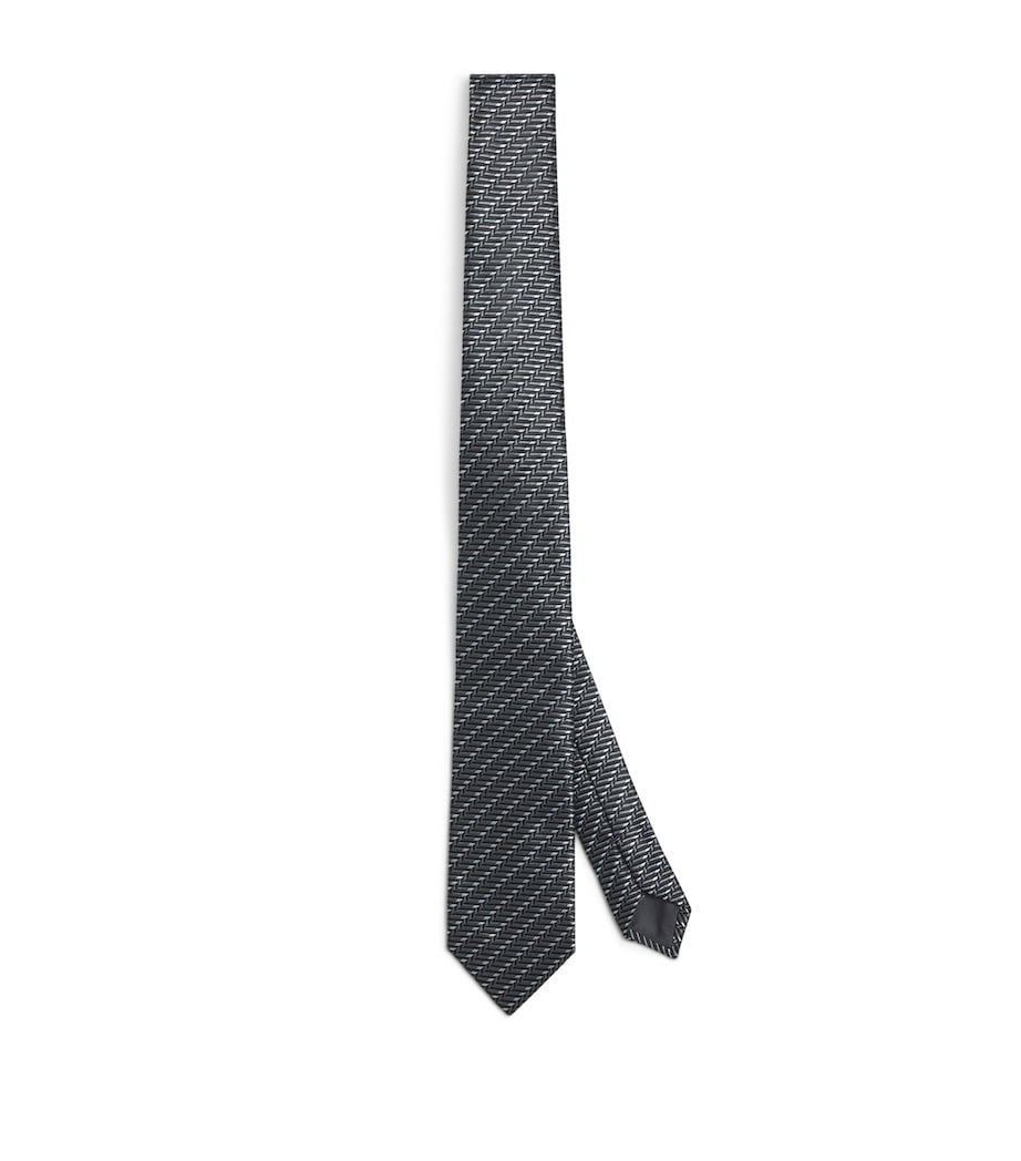 Giorgio Armani silk herringbone tie width 7cm (British brand)