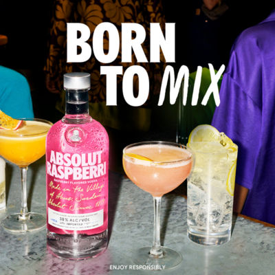 Absolut Raspberri vodka 70cl, imported from the UK
