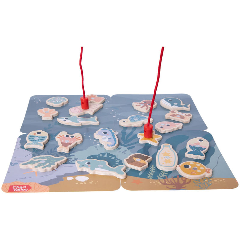 Chad Valley wooden under the sea fishing game (British brand)