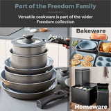 Tower 13 piece aluminium pan set grey - British product