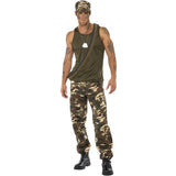 Smiffys khaki camo deluxe costume for men (British brand)