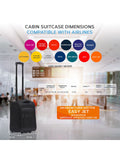 Flight Knight underseat cabin case Black 45x36x20cm, imported from the UK