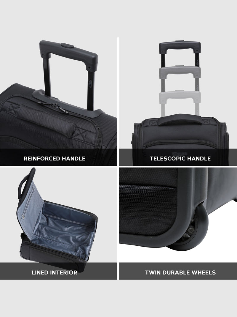 Flight Knight underseat cabin case Black 45x36x20cm, imported from the UK