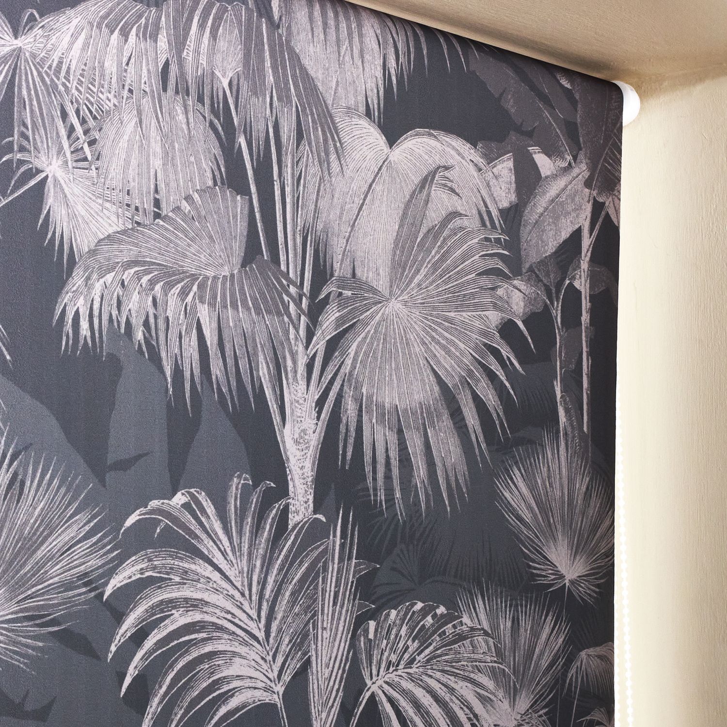 Argos Home Botanical Palm Blackout Grey Roller Blind - 180cm
