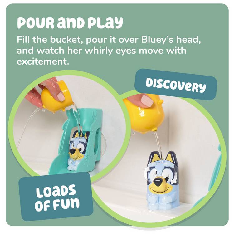 Bluey waterslide bath toy for toddlers (British brand)