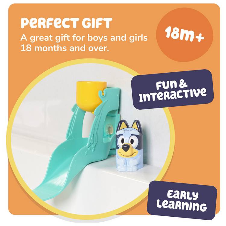 Bluey waterslide bath toy for toddlers (British brand)
