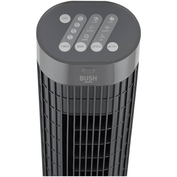 Bush digital grey tower fan - British product