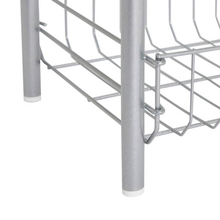 Argos Home 3 tier kitchen trolley silver H80cm - British product