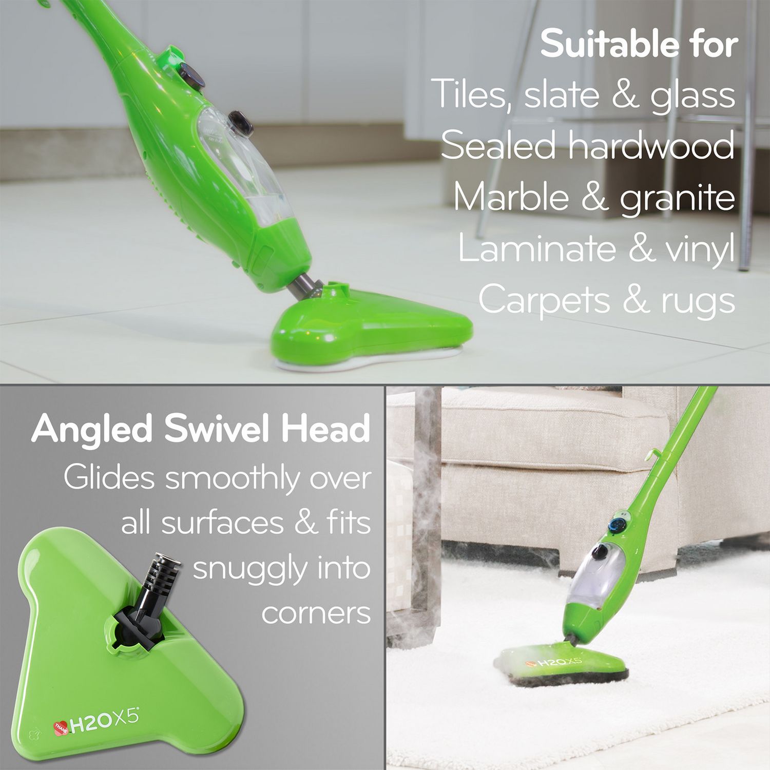 H2O X5 5-in-1 steam mop, imported from the UK