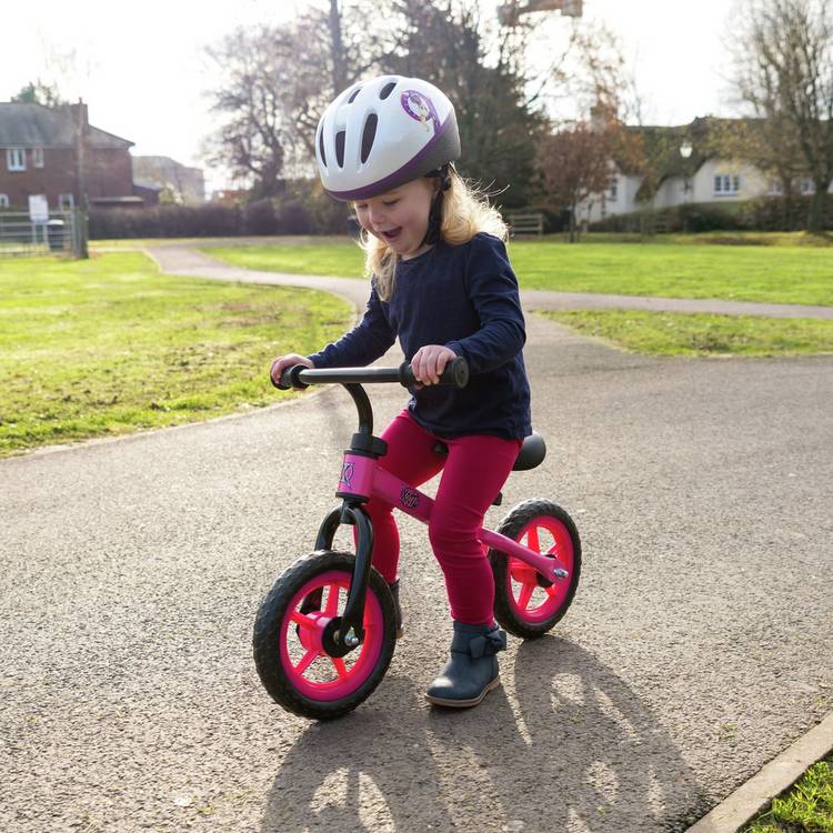 Xootz pink 10 inch kids balance bike, UK version