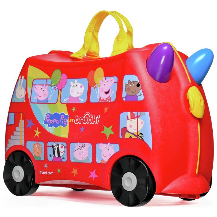 Trunki Peppa Pig ride-on suitcase red 18L - British product