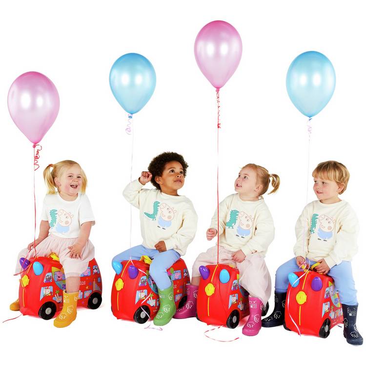 Trunki Peppa Pig ride-on suitcase red 18L - British product