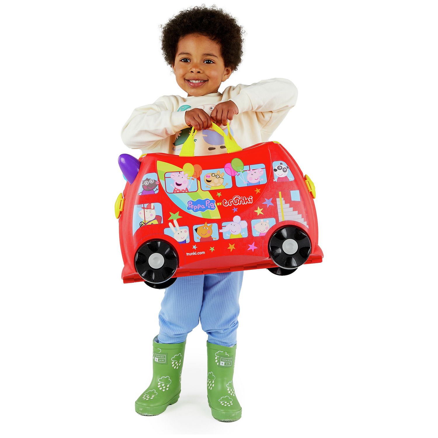 Trunki Peppa Pig ride-on suitcase red 18L - British product
