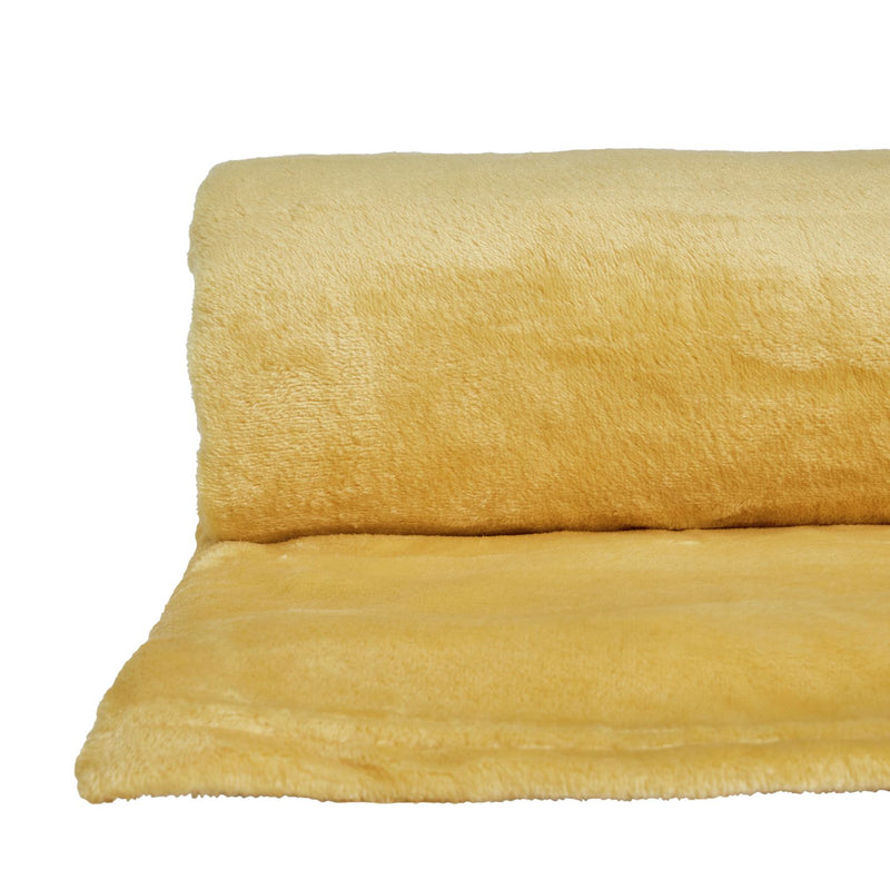 Argos Home Super Soft Fleece Throw - 125x150cm - Mustard