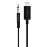 Belkin 3.5mm aux audio cable USB-C black - British product