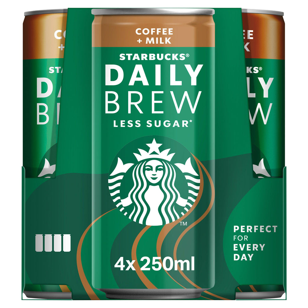 Starbucks Daily Brew Iced Coffee with Milk 4x250ml