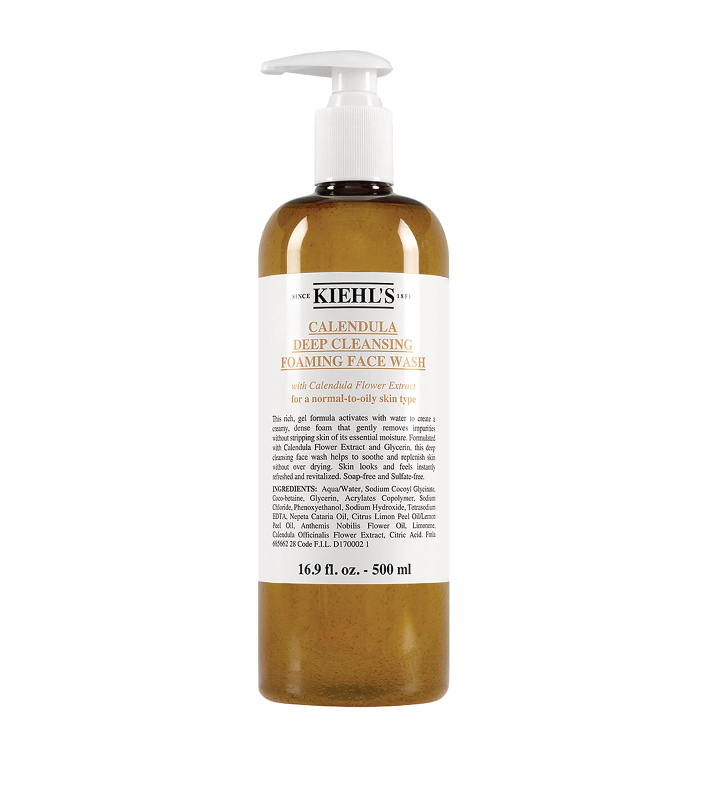 Kiehl's Calendula Deep Cleansing Foaming Facial Wash 500ml, UK version
