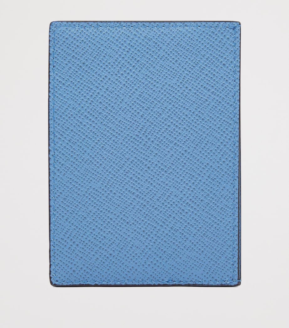 Smythson Panama Compact Card Holder cross-grain leather (British brand)