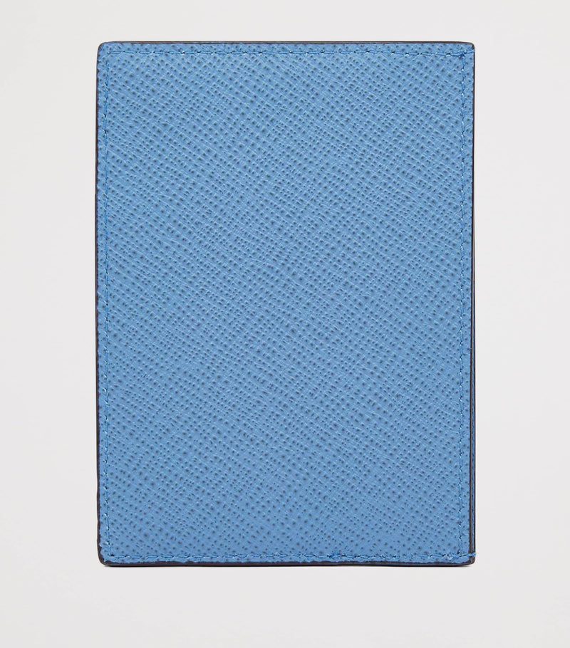 Smythson Panama Compact Card Holder cross-grain leather (British brand)