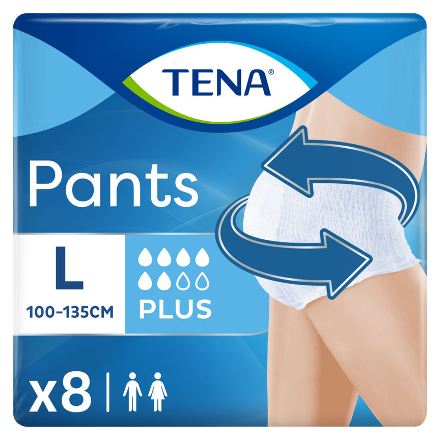 Tena Incontinence Plus 8 Pants Large GOODS ASDA   