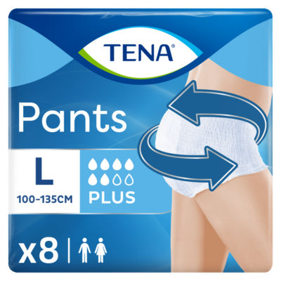 Tena Pants Plus L incontinence pants 8 pack (British brand)