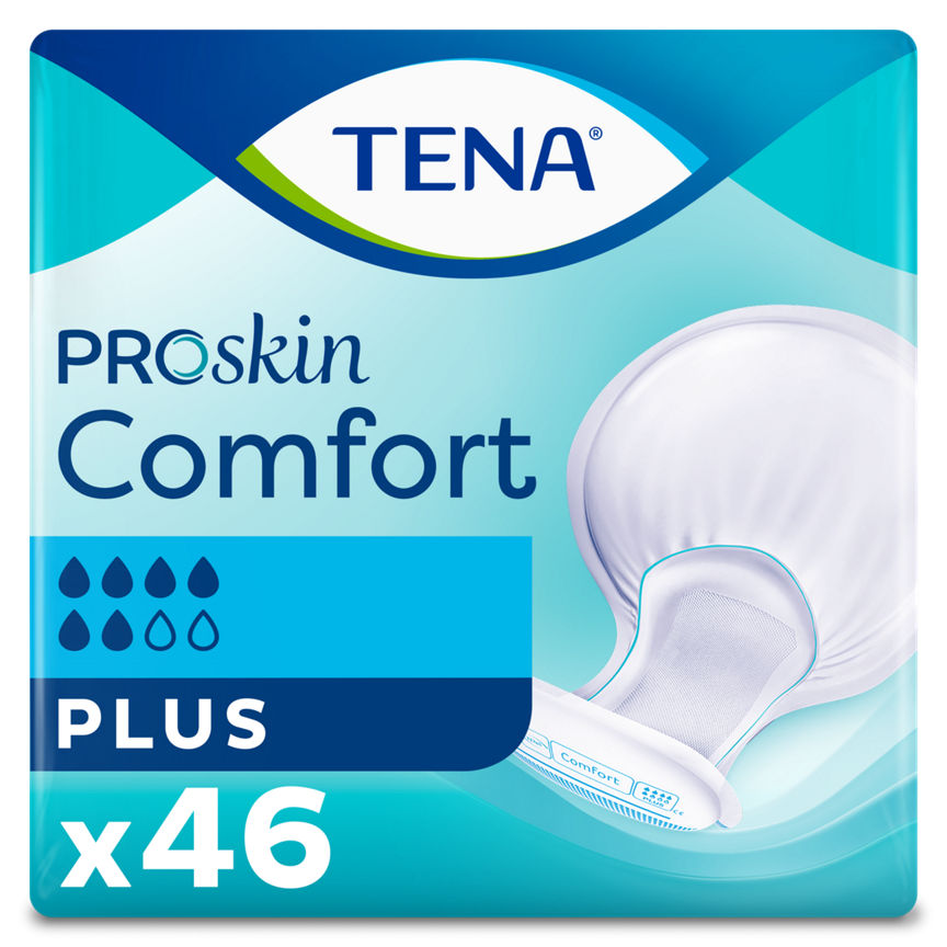 Tena Comfort Pads Plus 46 Pack GOODS ASDA   