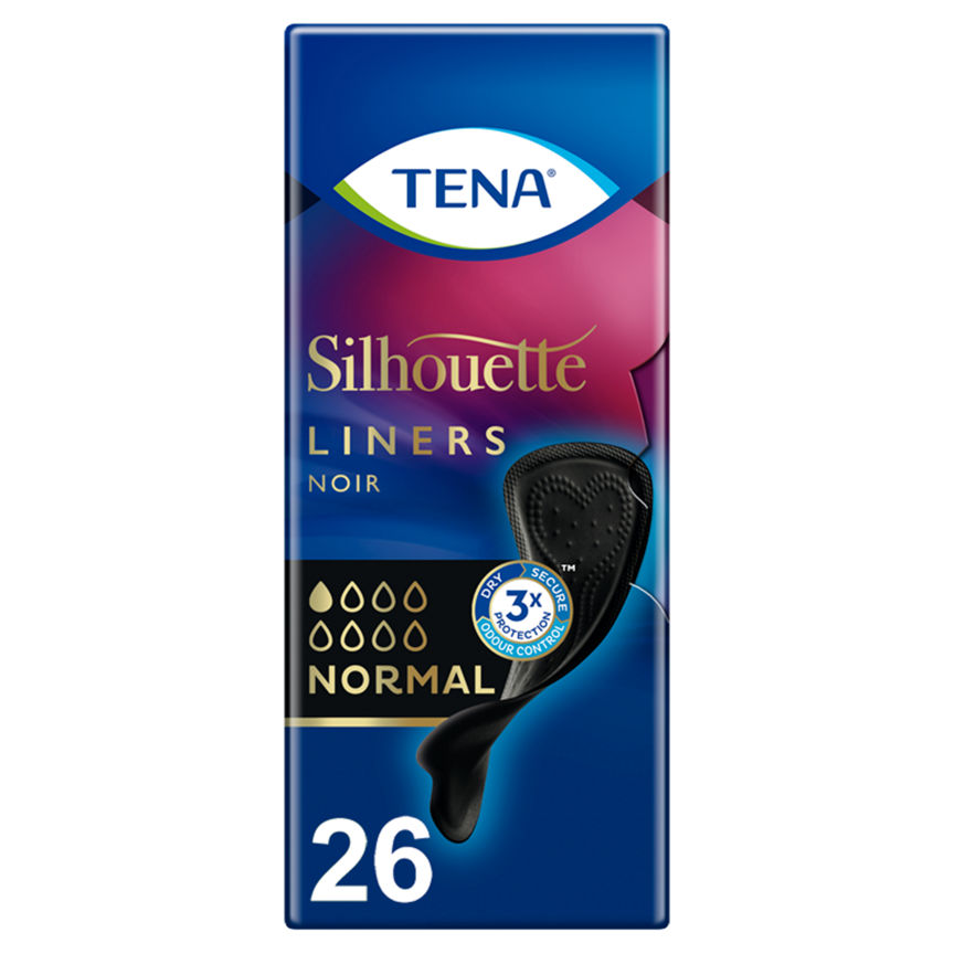 Tena Silhouette Black Incontinence Liners 26 Pack