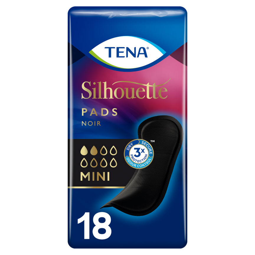 Tena Lady Silhouette Black Incontinence Pads GOODS ASDA   