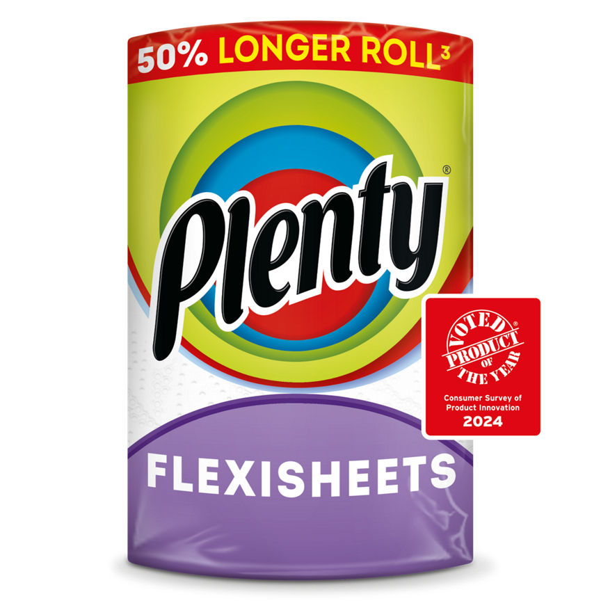 Plenty Flexi-sized sheets Longer Lasting Kitchen towel 1 roll GOODS ASDA   