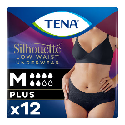 ASDA Tena Silhouette Incontinence Pants Black M 12 Pack- Buy online at McGrocer