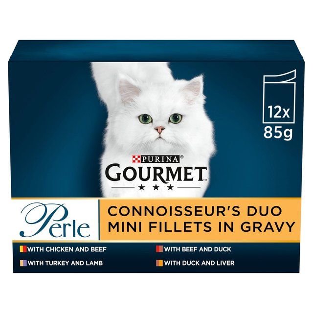 Gourmet Perle Connoisseur's Collection in Gravy Wet Cat Food   12 x 85g GOODS M&S   