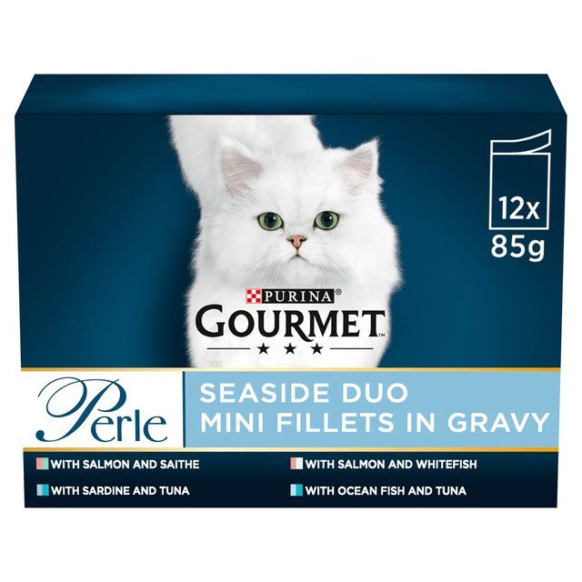 Gourmet Perle Seaside Duo in Gravy Wet Cat Food   12 x 85g GOODS M&S   