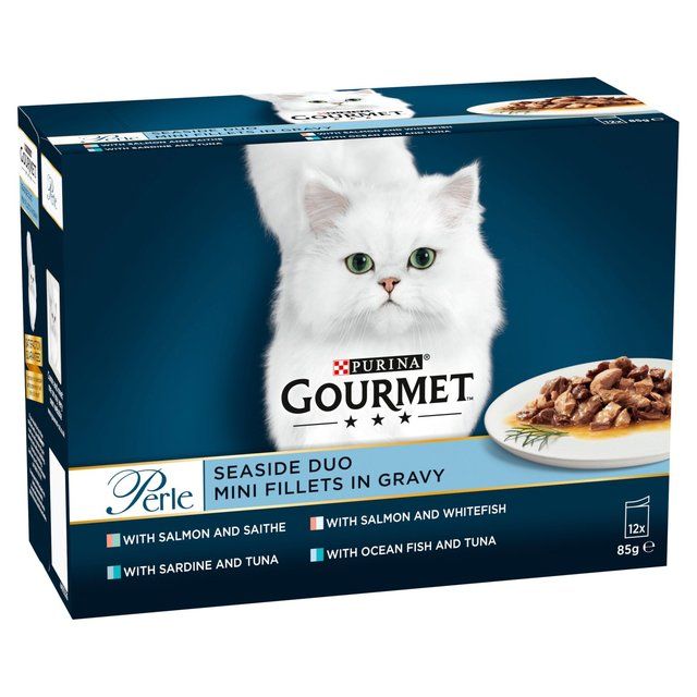 Gourmet Perle Seaside Duo in Gravy Wet Cat Food   12 x 85g GOODS M&S   