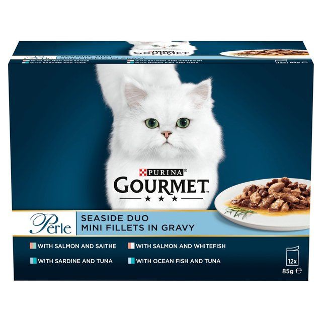 Gourmet Perle Seaside Duo in Gravy Wet Cat Food   12 x 85g GOODS M&S   