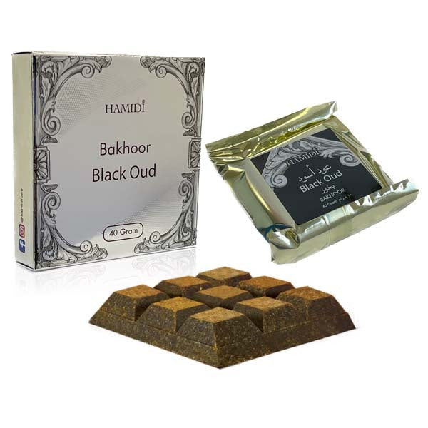 HAMIDI Black Oud bakhoor 40g pack of 3, UK version