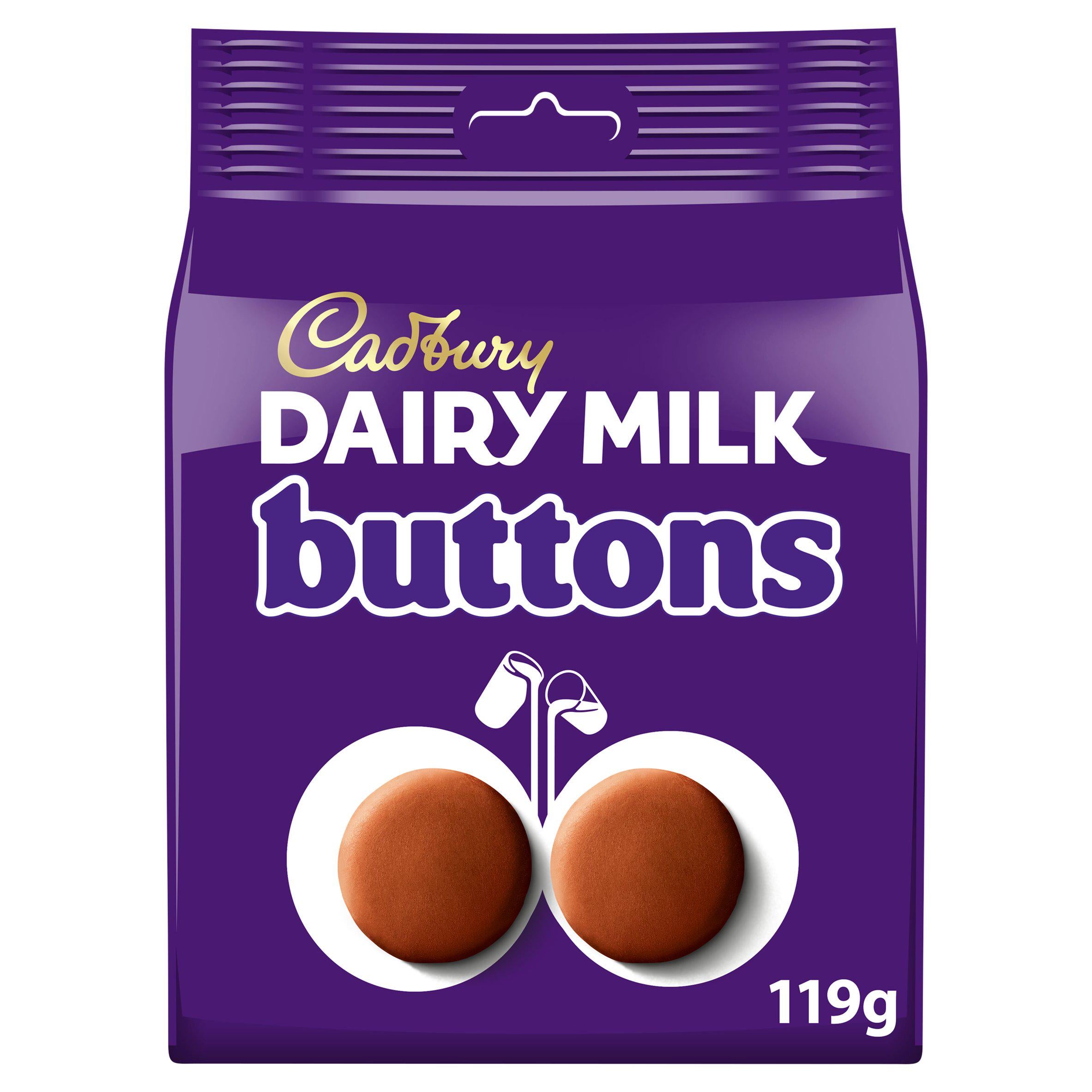 Cadbury Dairy Milk Giant Buttons Chocolate Bag 119g Baking Essentials Sainsburys   