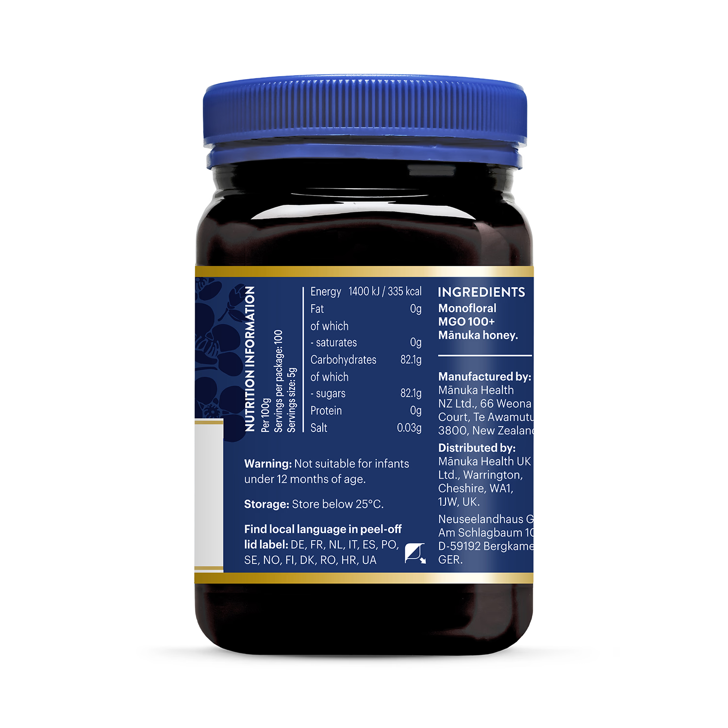 Manuka Health MGO 100+ manuka honey 500g - British product