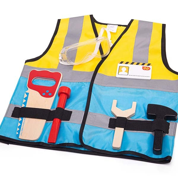 Bigjigs Toys Construction Worker Dress Up and Tools GOODS Superdrug   