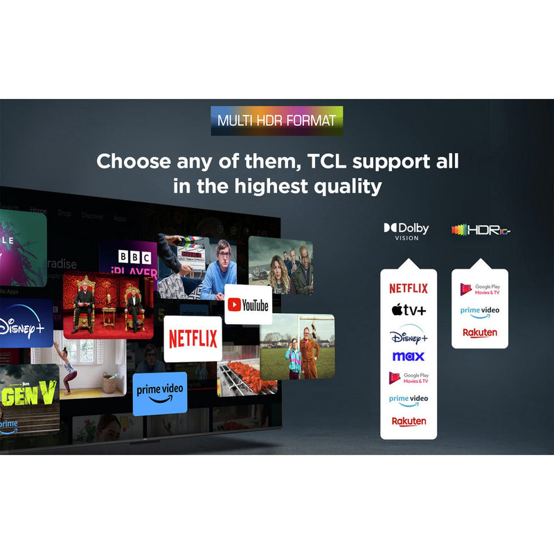 TCL 55-inch 4K UHD HDR LED TV, imported from the UK