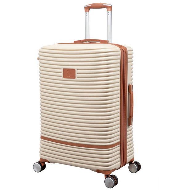 IT Luggage hard suitcase cream expandable medium, imported from the UK