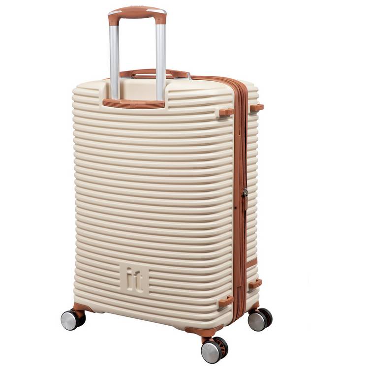 IT Luggage hard suitcase cream expandable medium, imported from the UK