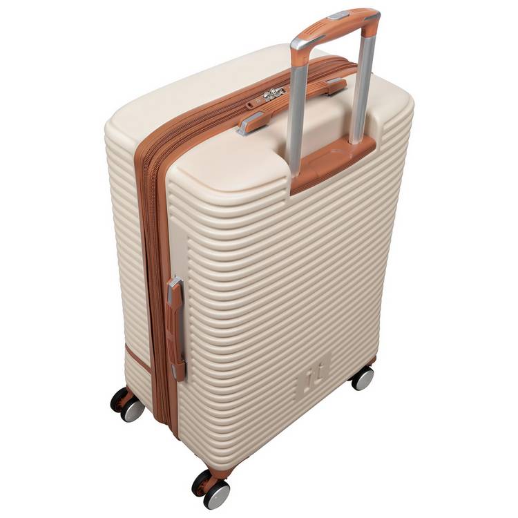 IT Luggage hard suitcase cream expandable medium, imported from the UK