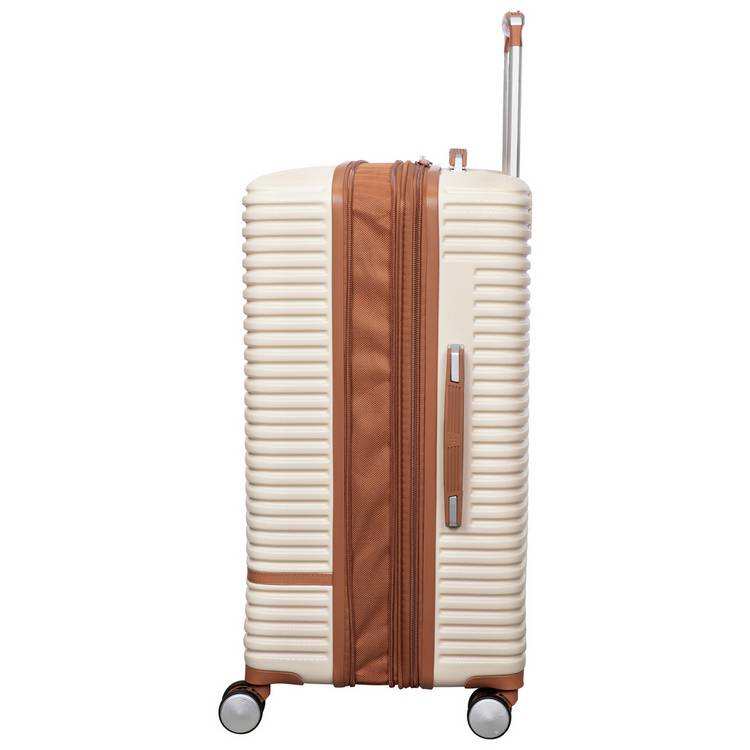 IT Luggage hard suitcase cream expandable medium, imported from the UK