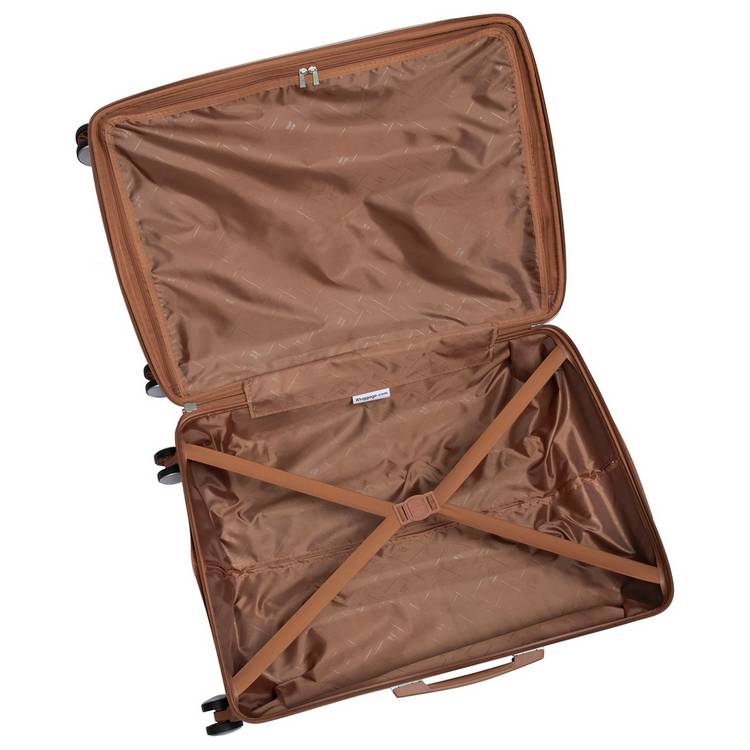 IT Luggage hard suitcase cream expandable medium, imported from the UK