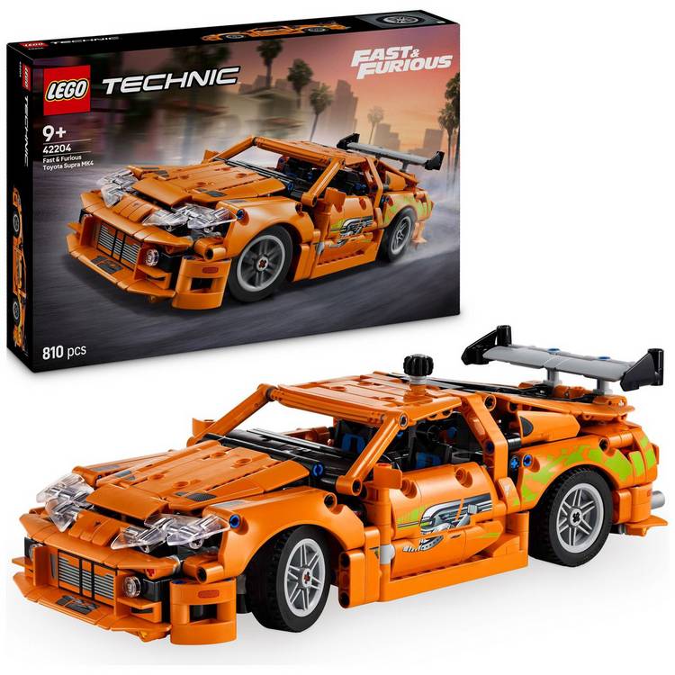 LEGO Fast and Furious Toyota Supra MK4 building set 810 pieces, imported from the UK