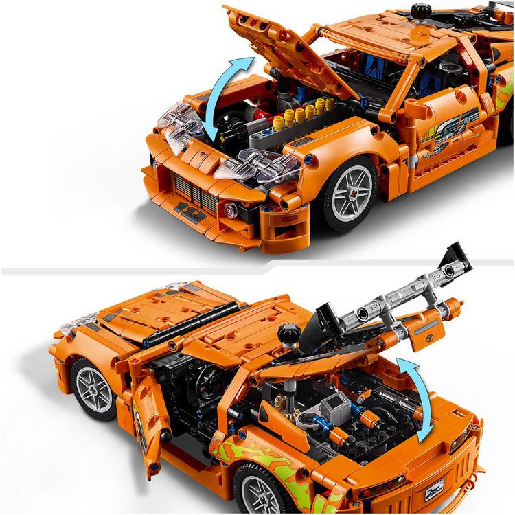 LEGO Fast and Furious Toyota Supra MK4 building set 810 pieces, imported from the UK
