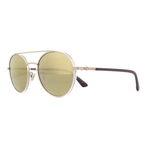 Police SPL870 Coupe 1 gold mirrored sunglasses, imported from the UK