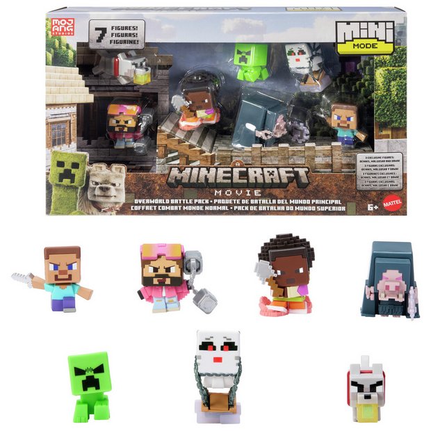 Mattel Overworld Battle Pack 7 mini figures (British brand)