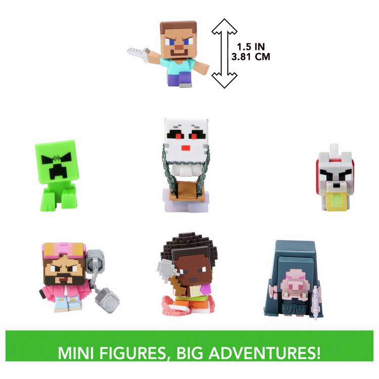 Mattel Overworld Battle Pack 7 mini figures (British brand)
