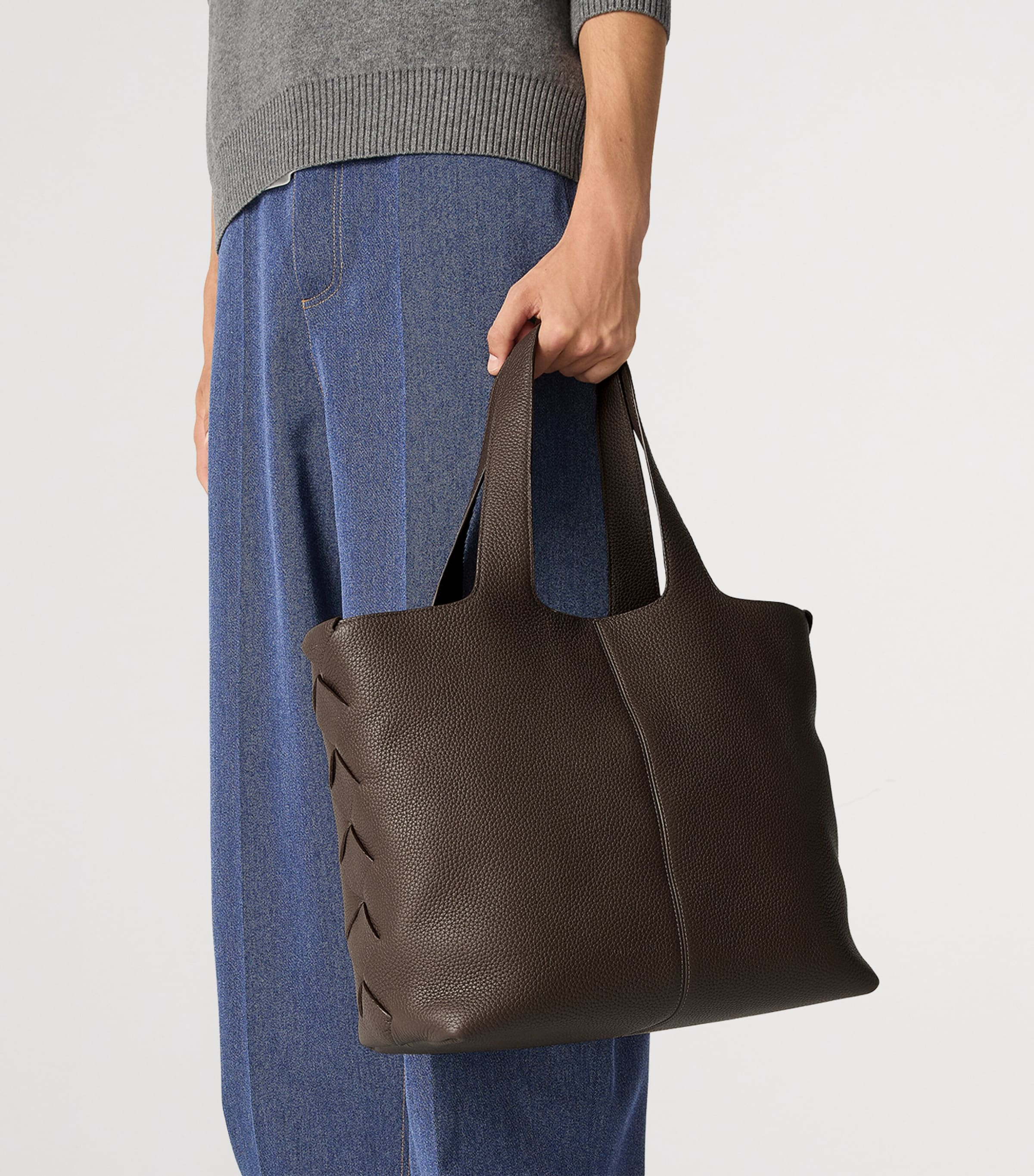 Bottega Veneta large leather Diago tote bag (British brand)